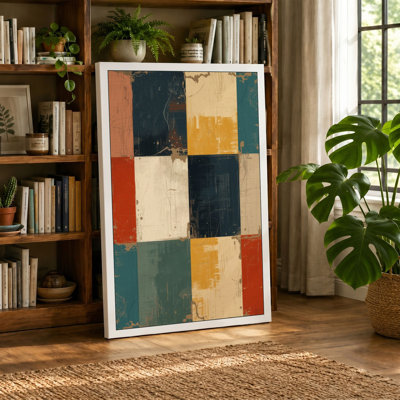 Weathered Panels Industrial - Wrapped Canvas