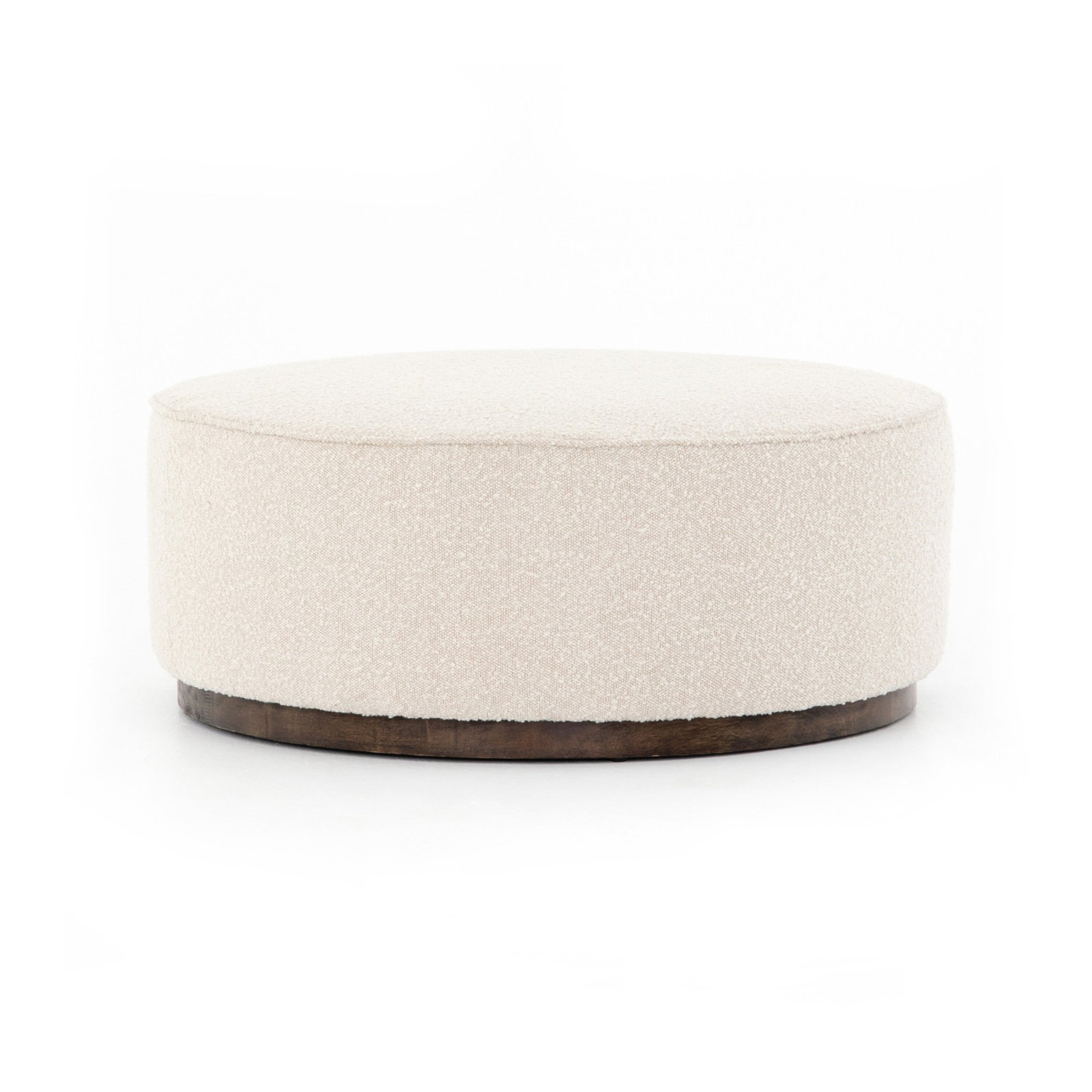 Rayna 36" Ottoman, Knoll Natural Boucle, Distressed Natural