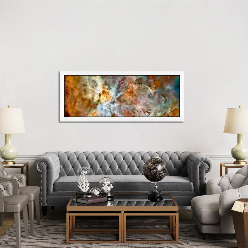 Carina Nebula (Hubble Space Telescope)' Graphic Art, White Floater Framed, 30.48 cm H x 91.44 cm W