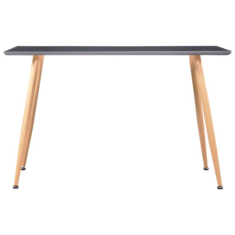 Alzie Metal Base Dining Table, Oak, Grey