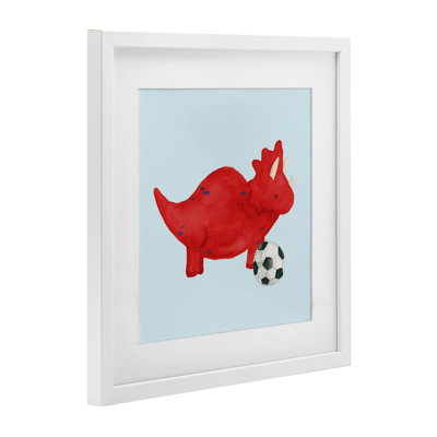 «Baby Dino» avec boule encadrée sous verre, design par Lucille Price