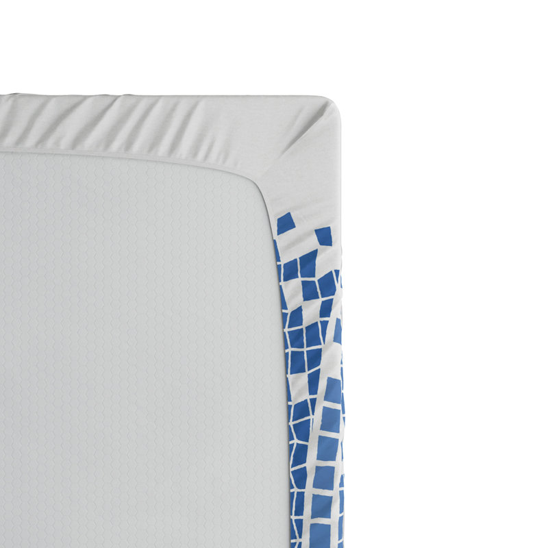 Microfiber Geometric Fitted Sheet, Full Fitted Sheet