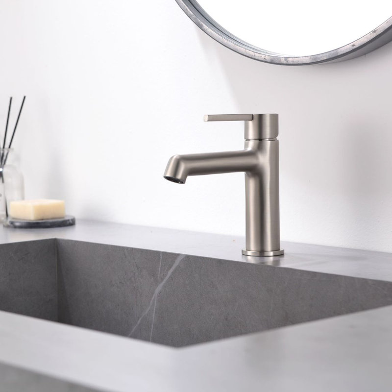 Single-Hole Bathroom Faucet, Brushen Nickel