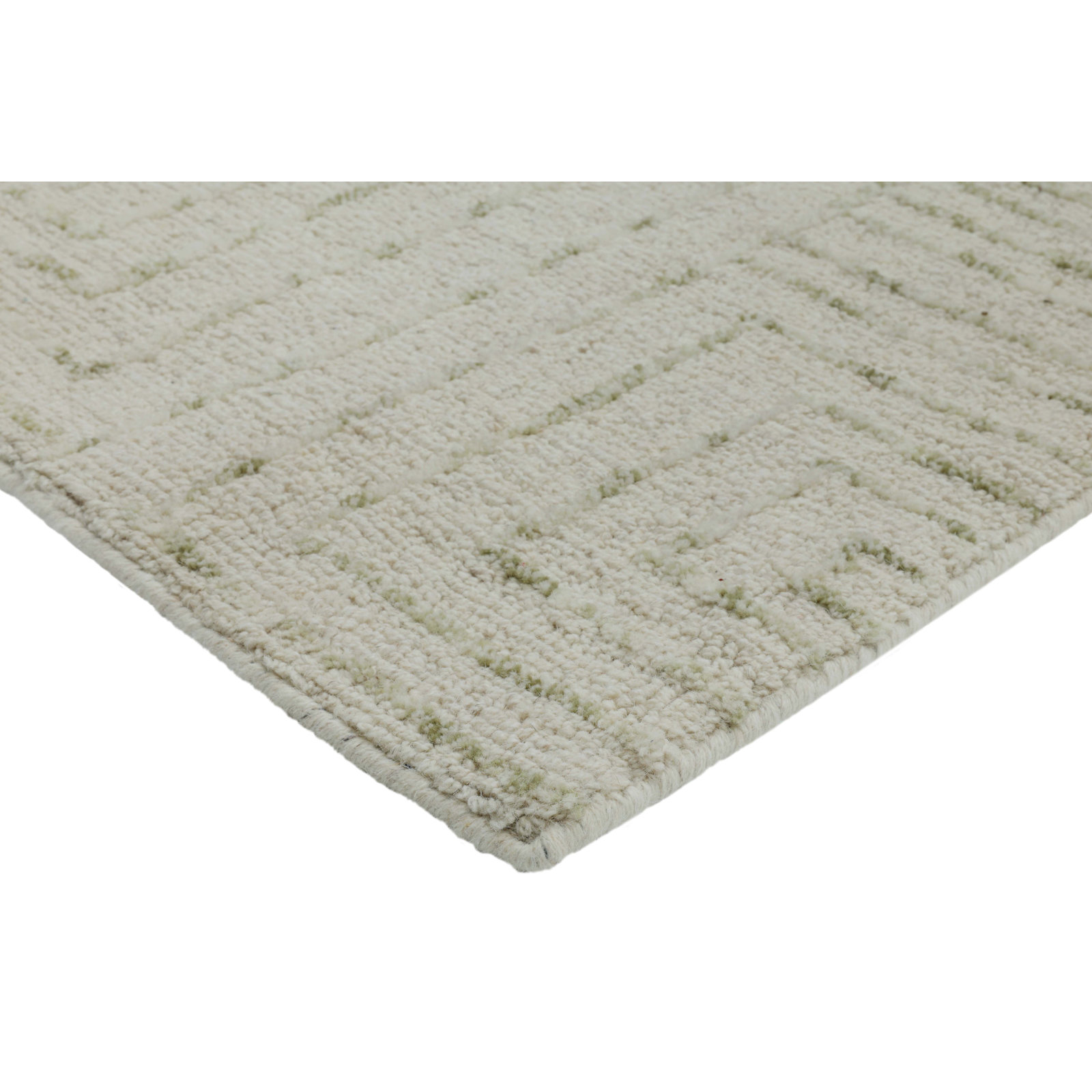 Kalise Hand-Tufted Geometric Wool Rug, Rectangle 2' x 3', Green