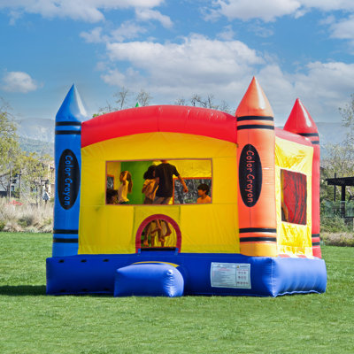 JumpOrange 13' Crayon Commercial Grade Inflatable Bounce House with Blower for Kids and Adults