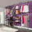 Telescopic Wardrobe System Silver Black Aluminum Plastic Expandable Wardrobe Storage Solution