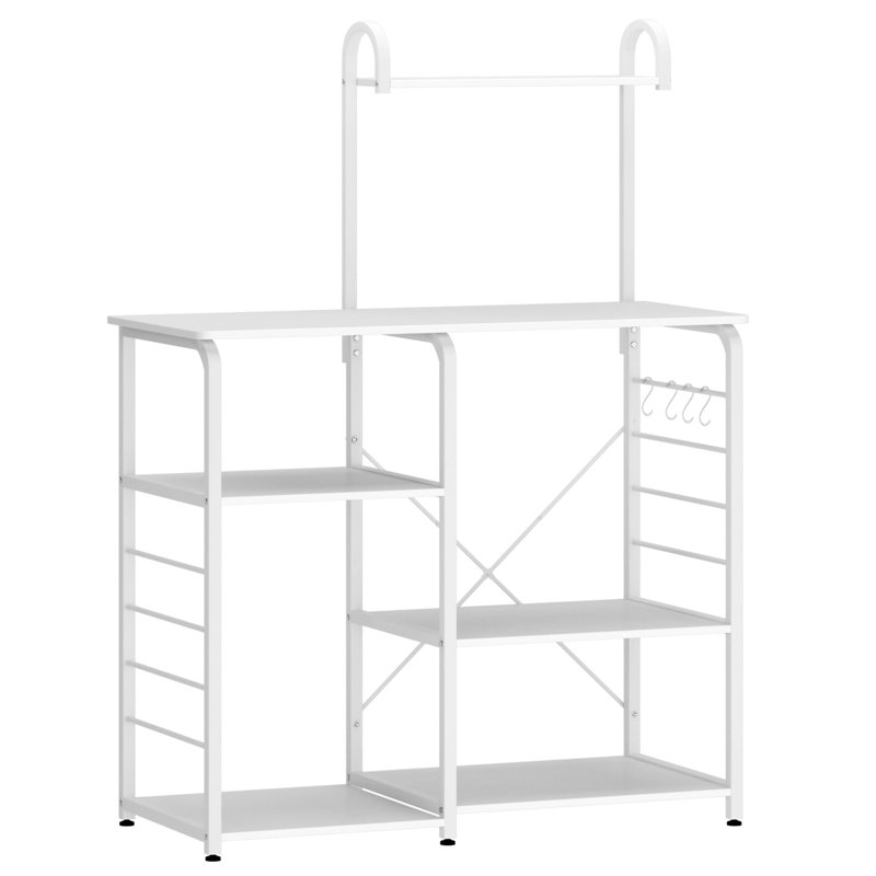 Étagère de boulanger standard en fer 35,4 po Moulton, Blanc