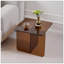 Table de bout en verre trempé brun, table basse, table de chevet brun-1499354005