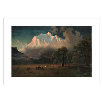 Mount Adams Washington by Albert Bierstadt -Framed Giclee Print