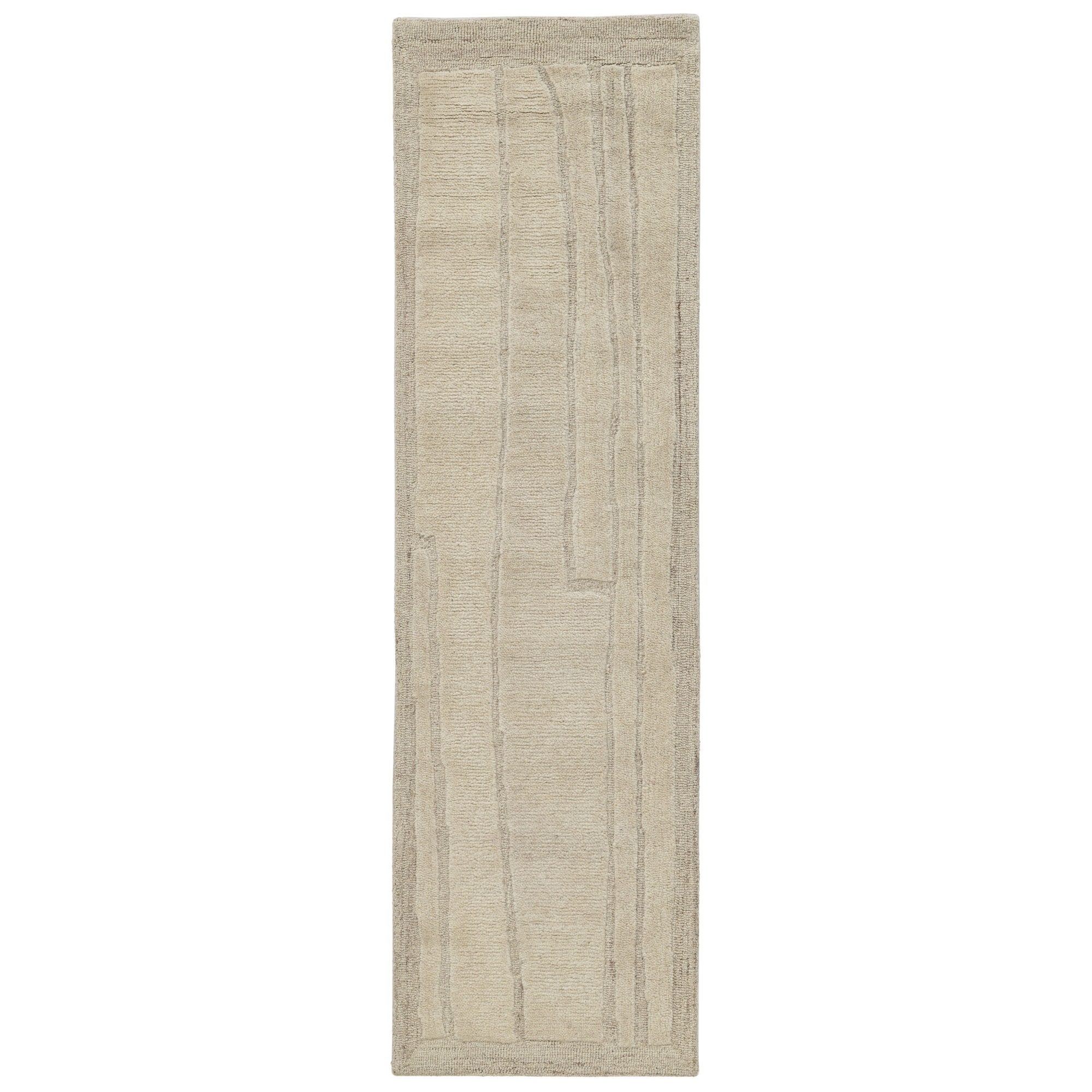 Lira Geometric Hand Tufted Wool Area Rug, Runner 2'3" x 8'