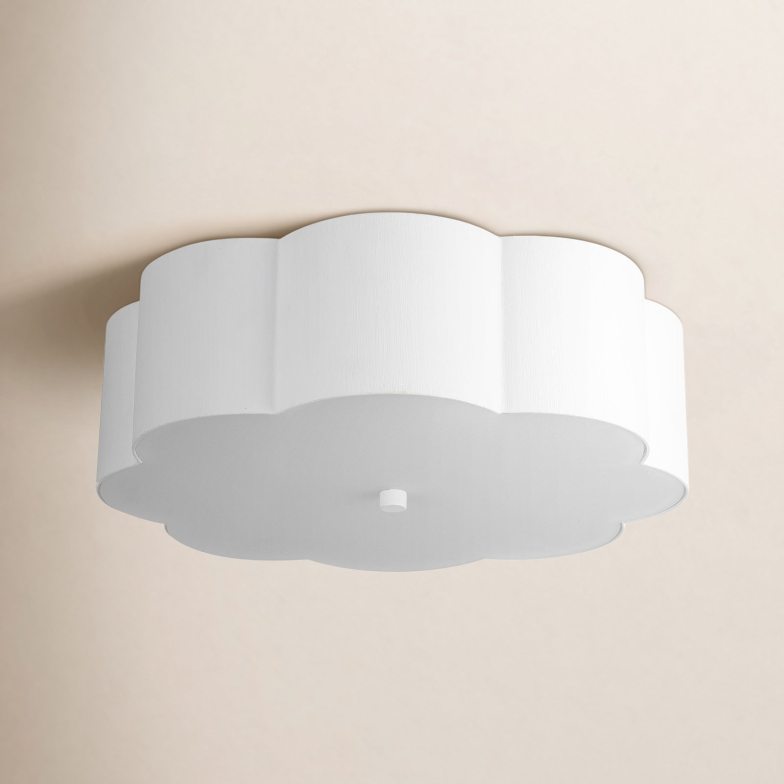 Embry 3-Light Flush Mount, White, White