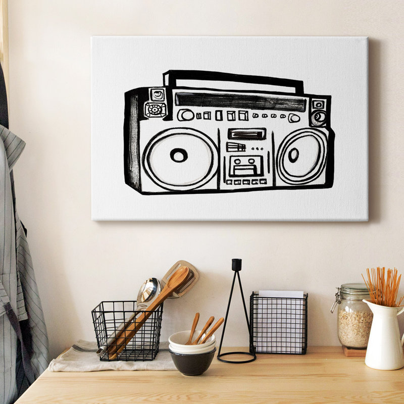 Toile tendue avec châssis Boombox, H 12 po x l 18 po