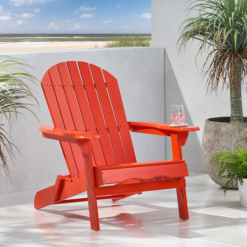 Chaise Adirondack pliante Vejle, Rouge