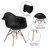 Herculaneum Plastic Chair with Arms and Wooden Legs-45156016