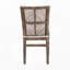 Chaise de salle à manger moderne avec coussin en rotin naturel et acajou de style bohémien moderne