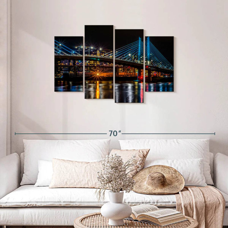 Nicci Oregon Bridge City Lights, 27" H x 43" W
