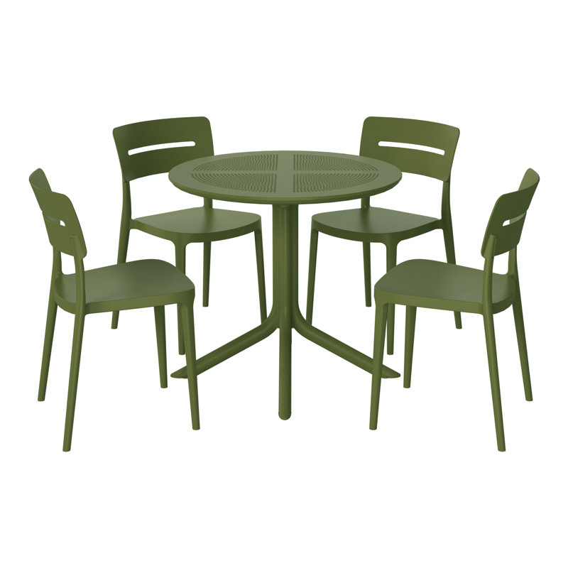 Ensemble repas extérieur pour 4 personnes, Vert