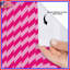 Rideaux de douche roses à illusion optique extra longs-1429000101