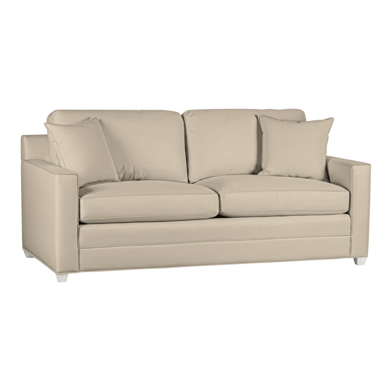 American Bungalow 81" Summerton Sofa, Casa Blanca, Tuck Linen Polyester Blend