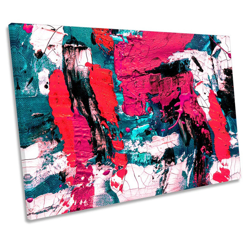 Modern Paint Grunge - Wrapped Canvas Painting, 91.4cm H x 137.2cm W