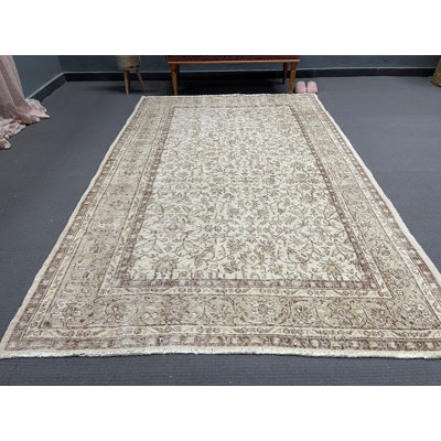 Tapis beige en laine Classic Patchwork, 63,8 x 106,7 po