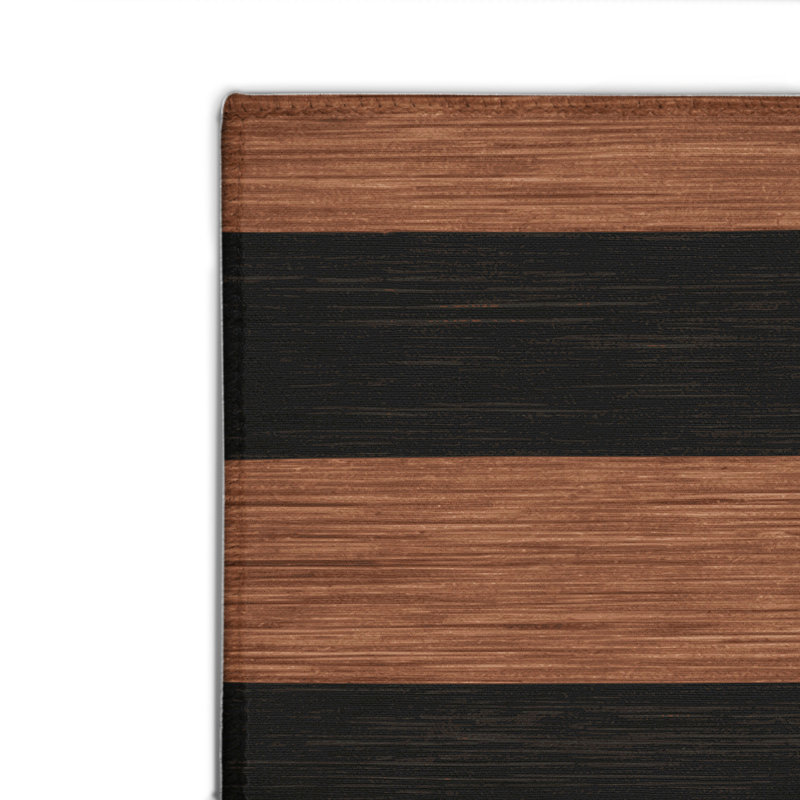 Tapis intérieur / extérieur gris HorizontalStripes, Rectangulaire 2 pi x 3 pi