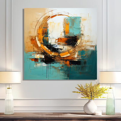 Gilded Simplicity - Art mural abstrait