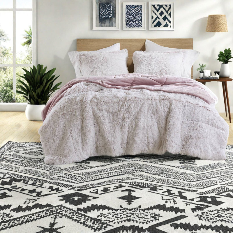 Ensembles de literie en fausse fourrure ultra doux pour lit simple TG