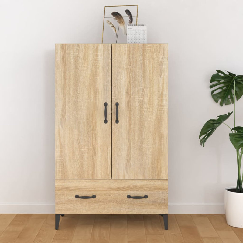 Jeromie Highboard 70x31x115 cm Engineered Wood, Sonoma Oak