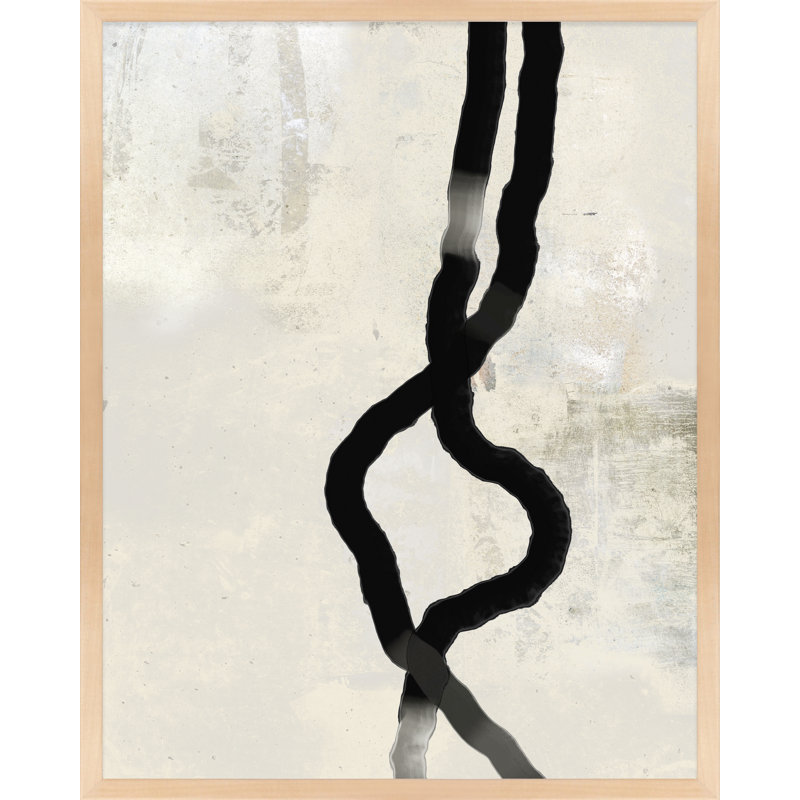 Black Rope 3 Painting by Jacques Pilon, 38" H x 30" W x 1.25" D, Maple Wood