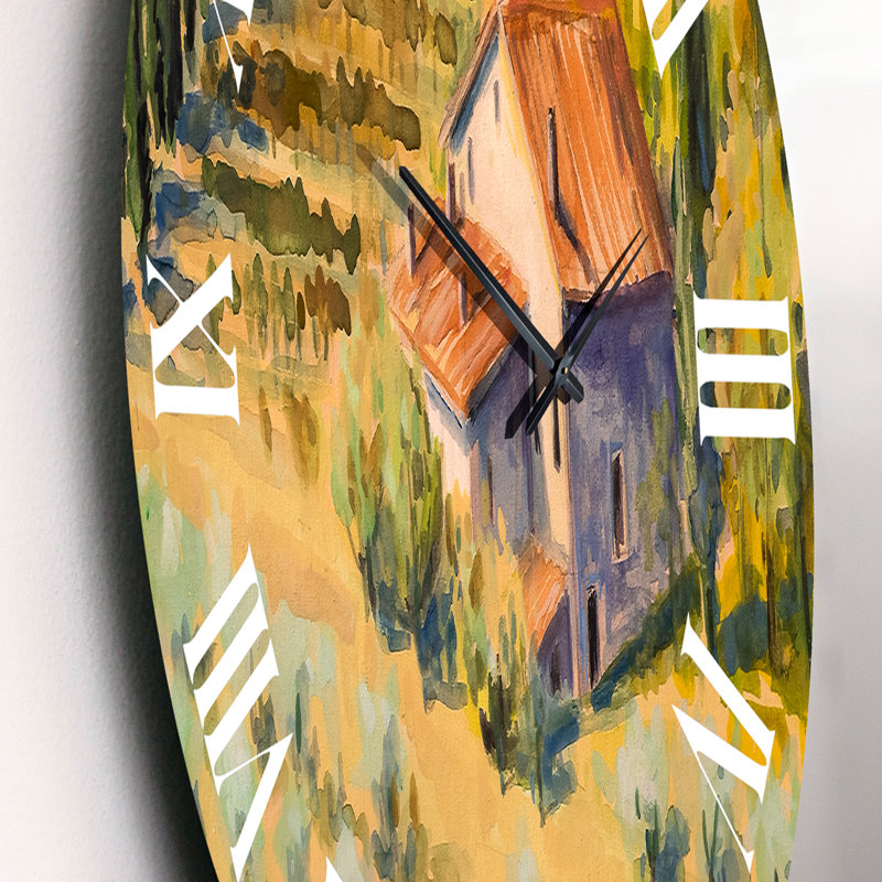 Petite ferme dans la campagne - Horloge murale, Moyen
