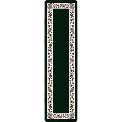 Alminus Symphony Emerald Floral Area Rug