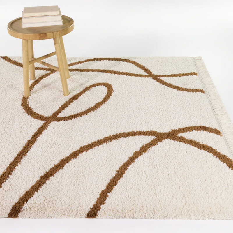 Orran Rust Contemporary Abstract Area Rug, Rectangle 7'10" x 10'