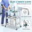 Chariot roulant Lab, chariot en acier inoxydable à 3 tablettes
