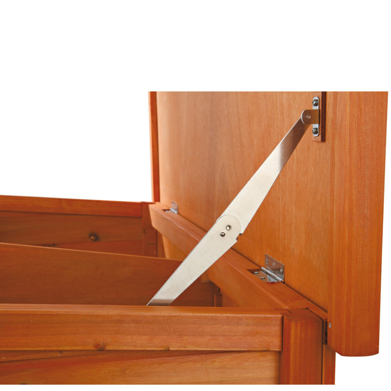 Two-Story Pine Wood Guinea Pig Hutch with Ramp