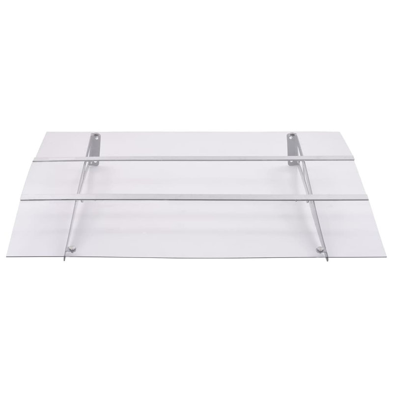 Dakota Fields 90cm D Glass Clear Cover Retractable Door / Window Awning, 47.24Cm H x 150Cm L x 90Cm W
