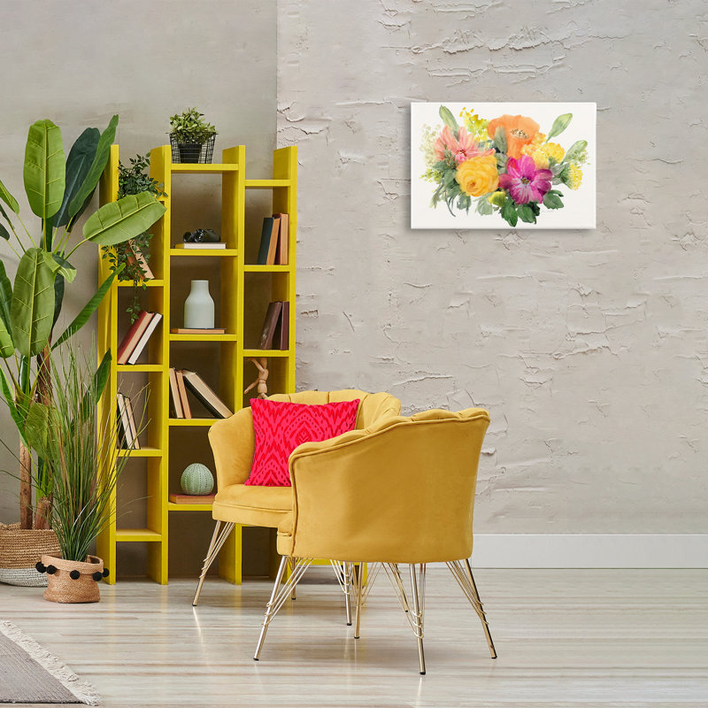 "Bold Bouquet Beauty", art mural sur toile par Lanie Loreth, H 16 po x l 24 po