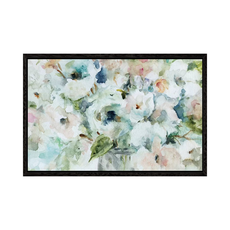 Blooming Softly 1 Piece Painting on Canvas, 101.6 cm H x 66.04 cm W, Black Framed