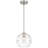 Swirl 1 Light Pendant - Brushed Steel Finish-2107946885