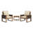 3-Piece Wooden Outdoor Seating Set of 2 with Cushions –2 Comfortable Patio Chairs & Side Table-1608169224