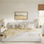 Modern Upholstered Bed With Comfortable Headboard, Embedded Design And Wood Legs-390996303