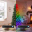Sapin de Noël artificiel mince pré-illuminé avec application et télécommande-2039412453