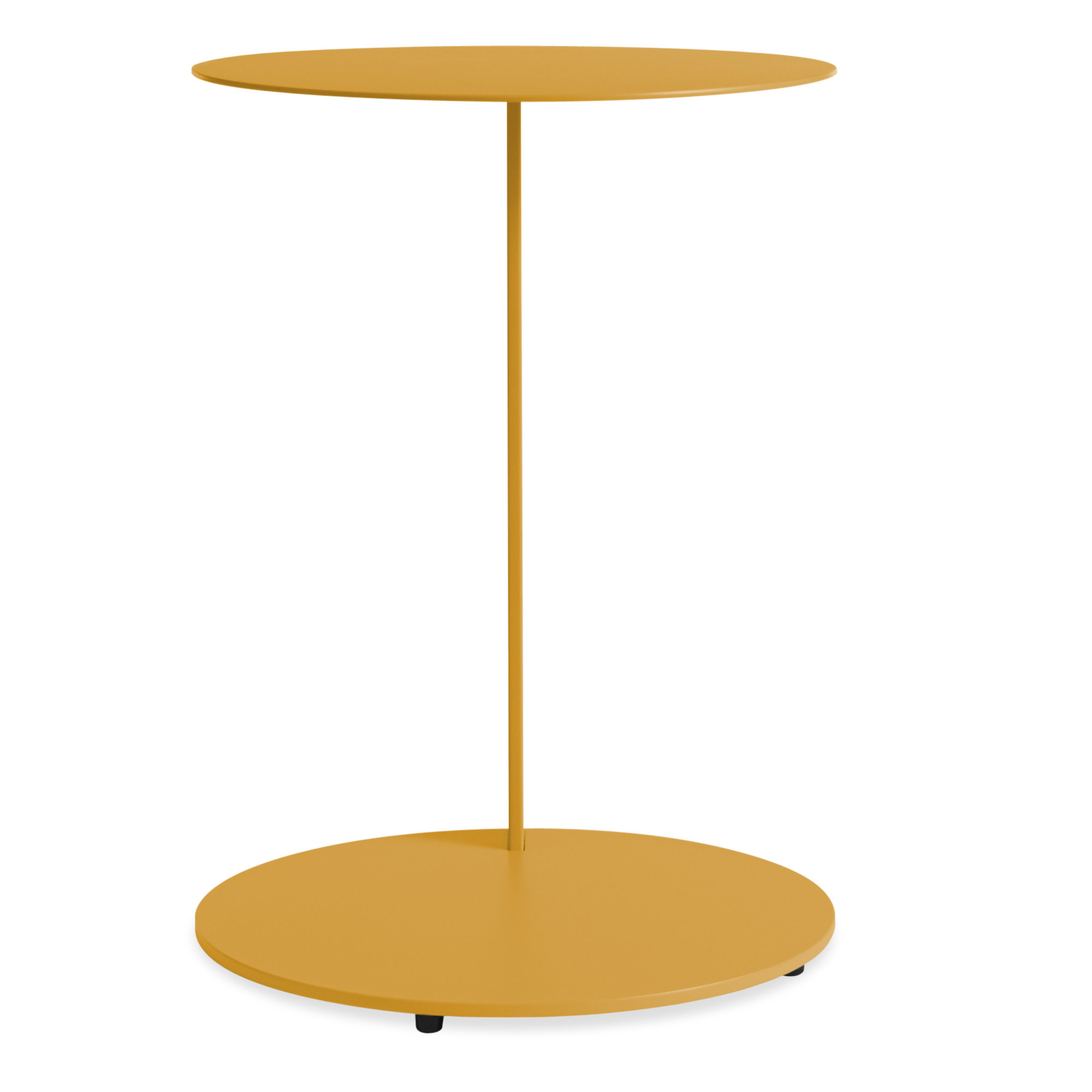 Note End Table, Mustard, 21.8" H x 16" W x 16" D