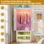Armoire 2 portes H 71 po avec capteur DEL, miroir en acrylique, tiroirs et tringle-1389459827