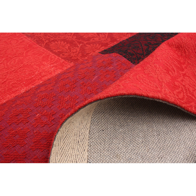 Tapis de zone rouge touffeté à la main collage Shane