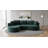 Curved Modular Sectional Couch 2 Piece Set With Pillows, Minimalist Ergonomic Living Room Furniture, Modern Seating, No Assembly, Sofa & Chaise, Dark Green-1814740891