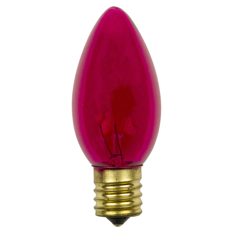 Ampoules de remplacement transparentes pour Noël C9, H 4 po x l 6 po x P 6 po, Rose