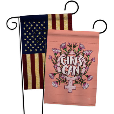 Drapeau de jardin en polyester 2 côtés 18,5 x 13 po