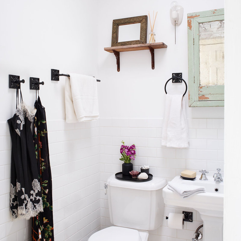 Matte Black Bathroom Hardware Set - 2 PC
