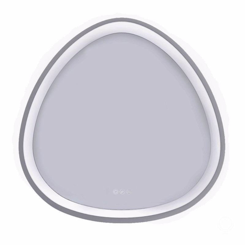 32 po x 32 po Miroir gris